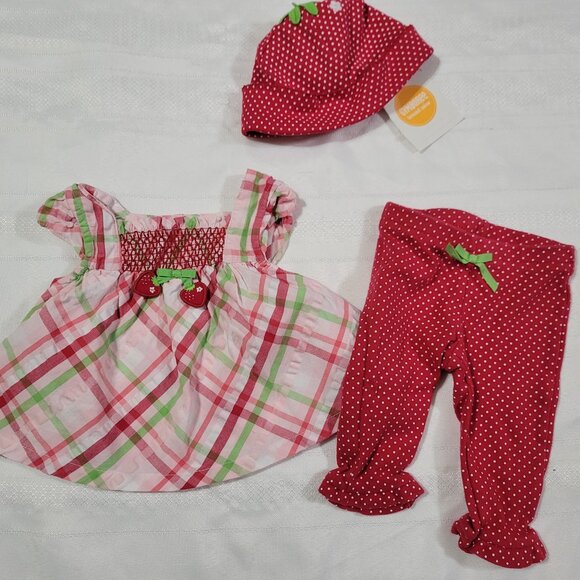 Gymboree Used 0-3 swing top, 3-6 Outlet Pants & NWT 3-6 month Hat set. Mixed Z33 - Picture 2 of 3